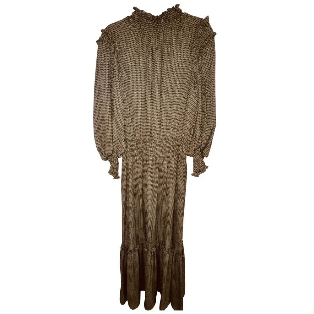 max studio long sleeve maxi dress MAX STUDIO Floral Balloon Sleeve Tiered Maxi Dress  VinNews Recommendations